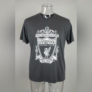 Official Liverpool FC Men's Large Gray Graphic T-Shirt - LFC Premier League New